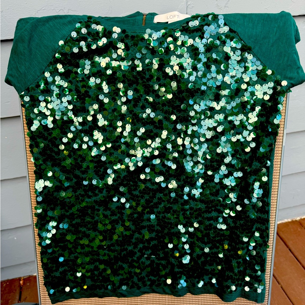NWT Loft Emerald Green Top